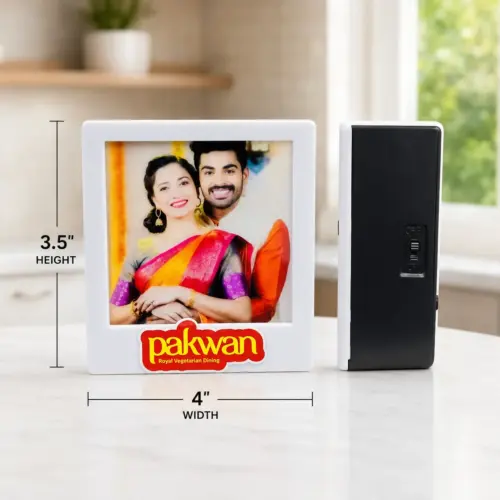 Personalized Mini Light-Up LED Fridge Magnet Photo Frame SIZE