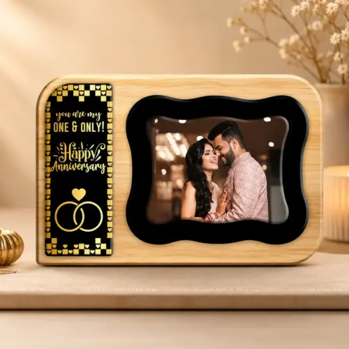 Personalized One & Only Anniversary Gold Foil Tile Frame