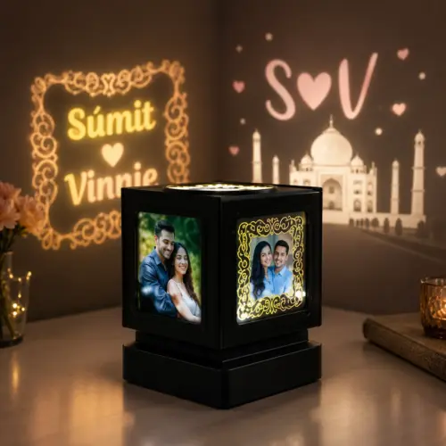Personalized 3D Name Projection Alpha Shadow Box Lamp