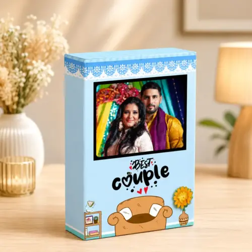 Personalized Best Couple Design Box Photo Frame