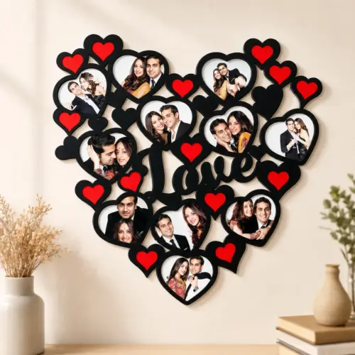 Personalized Heart Collage Collage Wall Frame