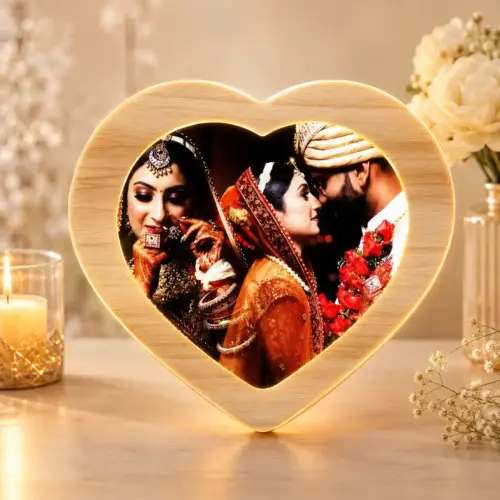 Personalized Heart Shape LED Photo Frame