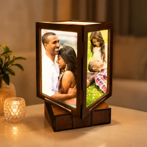 Personalized Tower Design Rotating Photo Night Lamp